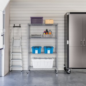 Seville Classics 4-Tier Steel Wire Shelving Unit, 36" W x 14" D x 56.25"H - 1 of 4