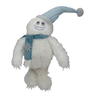 Northlight 23-Inch Plush White and Blue Standing Tabletop Yeti Christmas Figure