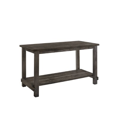Weathered Gray Wood Rectangular Counter Height Dining Table