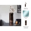 Modern Glass Vase with Textured Enamel Finish - Metallic Decorative Tall Cylinder Vase for Home, Office, Living Room & Bedroom - 3 of 4