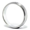 Pompeii3 Mens Bezel Diamond Solitaire 14K White Gold Wedding Ring Band - 3 of 4