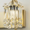 Rennnsan Havora 25" Hardwired 3 -Light Crystal Dimmable Contemporary Dimmable Vanity Light in Black & Brass & Chrome - 3 of 4