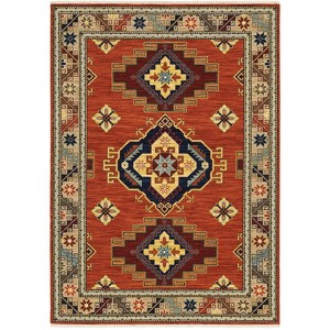 Captiv8e Designs Langdon Bohemian Medallions Red Wool Rug - 1 of 4