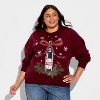 Women's Dr Pepper Bow Fleece Graphic Sweatshirt - Burgundy - 2 of 4