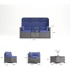 6 Piece Set of Outdoor Daybeds, Daybed with Retractable Canopy, Outdoor Furniture with Canopy - 3 of 4