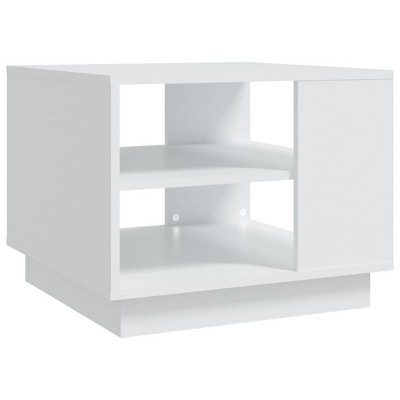 vidaXL Coffee Table White 21.7"x21.7"x16.9" Engineered Wood