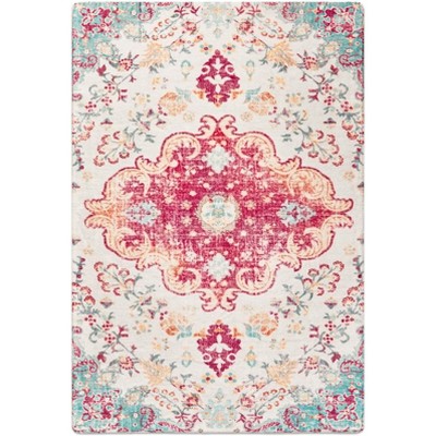 Belffin Machine Washable Living Room Rug, 6x9 Moroccan Area Rug for Home Decor.Colorful Area Rugs.