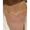 14K Gold Plated Cubic Zirconia Necklace Layered Cute Station Choker Necklace - 4 of 4