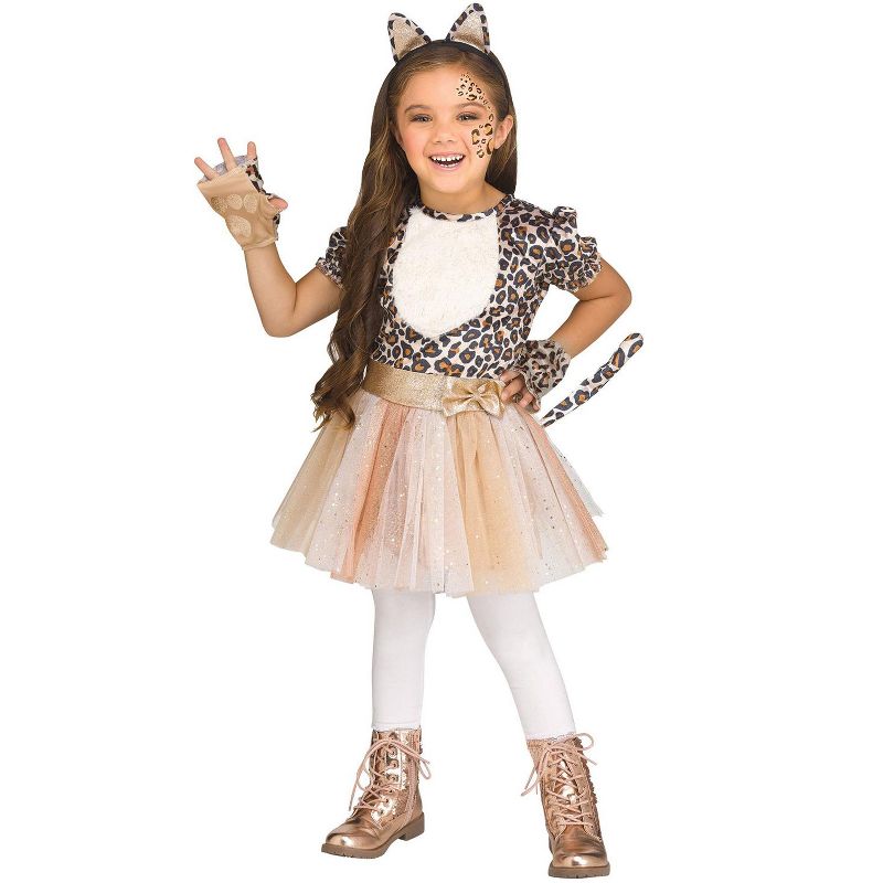Fun World Rose Gold Leopard Toddler Costume, 1 of 3