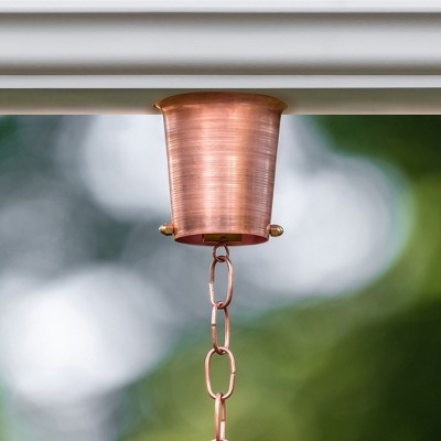 Marrgon Copper Rain Chain Gutter Adapter with Patina Finish