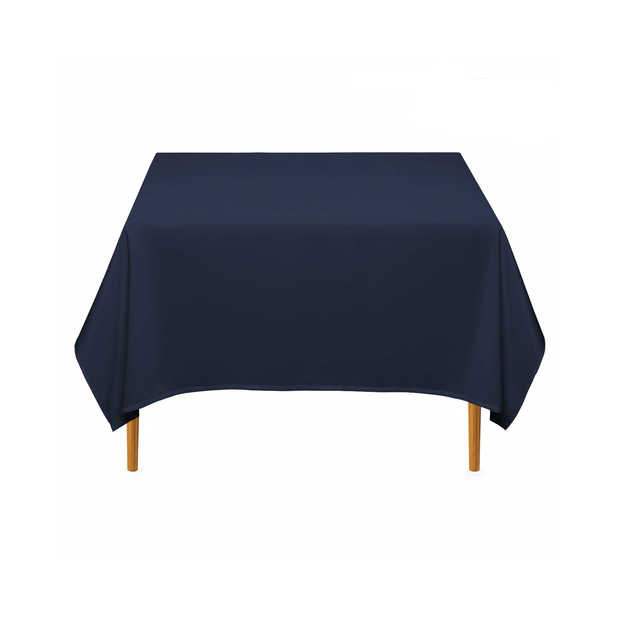 Lann's Linens Polyester Fabric Tablecloth for Wedding, Banquet, Restaurant - 70 Inch Square - Navy Blue