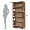 Resenkos Bookshelf, Bookcase Standing Shelf Unts,6-Tier Bookshelf, 70-Inch Wood Bookcase with Storage Shelves,Brown - 2 of 3