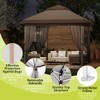 Pop Up Gazebo, Outdoor Canopy Tent with Mosquito Netting, Pop Up Canopy Tent with Curtains/Adjustable Height/Wheeled Carrying Bag - 3 of 4