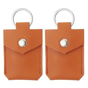 Unique Bargains Portable Genuine Leather Key Rings 2 Pcs - 1 of 4