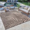 Gertmenian 6'5"x9'6" Paseo Paume Woven Indoor/Outdoor Accent Rug Brown: Machine Made, Botanical Pattern, Hose Clean - 4 of 4