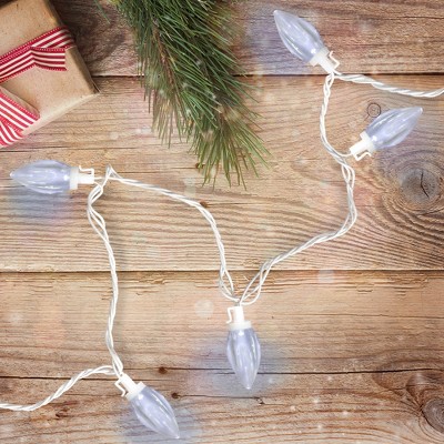 Northlight LED C9 Christmas Lights - Pure White - 16' White Wire - 25ct