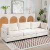 XXXL Chenille 3-Seater Deep Seat Sofa with Cloud-Soft Cushions and Side Pocket,111.4" Large Living Room Couch-Baofuwish - 3 of 4