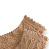 Anna-Kaci Women's 3 Pairs Textured Diamond Socks with Knitted Pattern and Scalloped Trim - 2 of 4