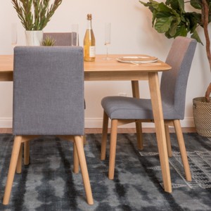 Dining Chairs Set Of 2,Fabric Upholstered Dining Chair,Armless High Back Dining Chairs,Solid Wood Legs Kitchen Dining Chair-Cuddlewood - 1 of 4