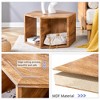 XIYUYEU Modern Hexagonal Textured-Pattern Coffee Table with Storage,Multi-Hole Design Center Table for Living Room - 3 of 4
