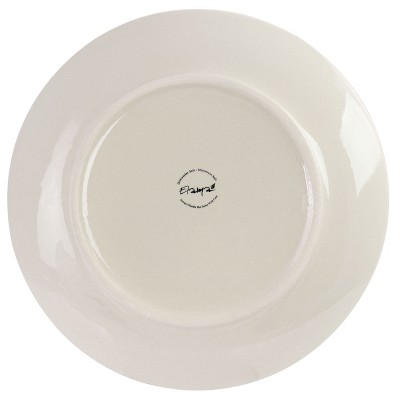 Hand-Painted Multicolor Ceramic Dinner Plate Set, 15-inch