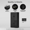 Dovelina Wood Decorative Storage Cabinets Modern Multipurpose Storage Cabinet with Doors - Black - 4 of 4