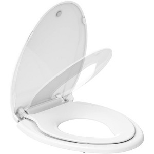 COZONY Round Toilet Seat with Built-In Toddler Seat, Slow-Close Potty Training Toilet Seat for Adults & Kids, Magnetic Child Seat Attachment - 1 of 4