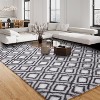 Soft Shaggy Diamond Runner Rug, Non-Slip Plush Carpet for Bedroom, Kids' Room & Living Room, Machine-Washable Fluffy Floor Mat - 3 of 4