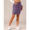 INSPIRE CHIC Women's Basic Distressed High Waist Ripped Hem Washed Jeans Skirt - 3 of 4