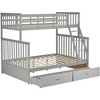 Twin Over Full Bunk Bed with Storage Drawers, Ladder and Safety Guard Rails - 3 of 4