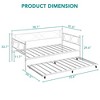 Twin daybed with Trundle, Metal Twin Daybed and Trundle Set, Day Bed Sofa Bed Frame with Steel Slat Support, Multifunctional Daybed Frame for Bedroom - 2 of 4