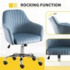CAVINAS 15"-19"Swivel Rolling Chair with Adjustable Seat Height,Luxury Velvet Accent Armchair,Chic Leisure Chair for Office,Living Room&Study - 3 of 4