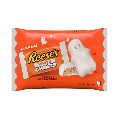 Reese's White Creme Peanut Butter Halloween Ghost Snack Size Bag - 9.6oz