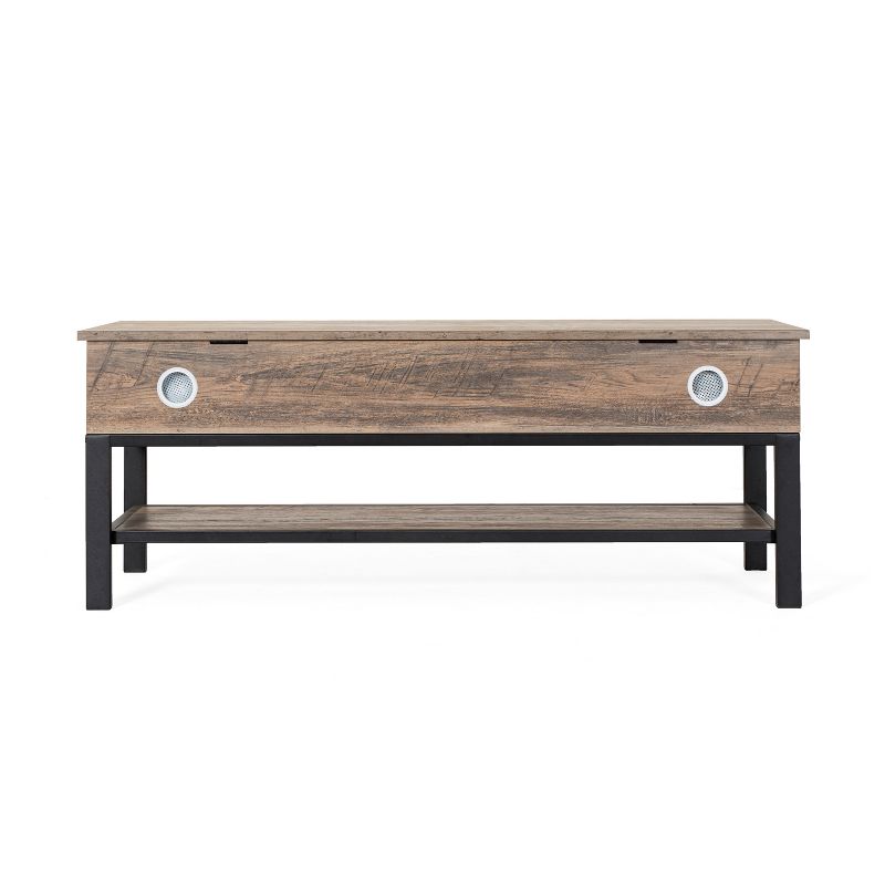Emma and Oliver Farmhouse Entryway Bench with Hinged Lift Top Seat, 3 of 14