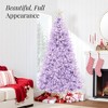 Best Choice Products Pre-Lit Lavender Christmas Tree, Artificial Full Holiday Decoration w/ Incandescent Lights - 3 of 4