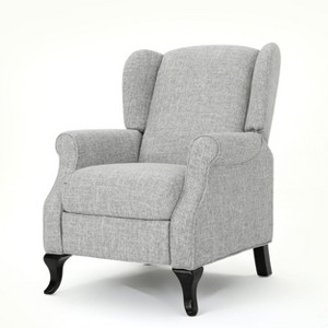 Deirdre Traditional Winged Recliner Light Gray Tweed - Christopher Knight Home