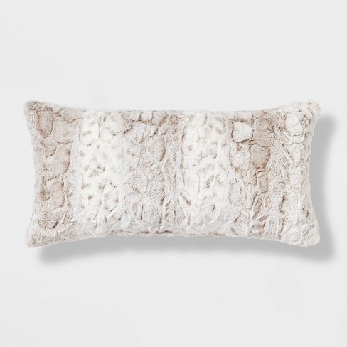 Snow leopard throw discount pillow