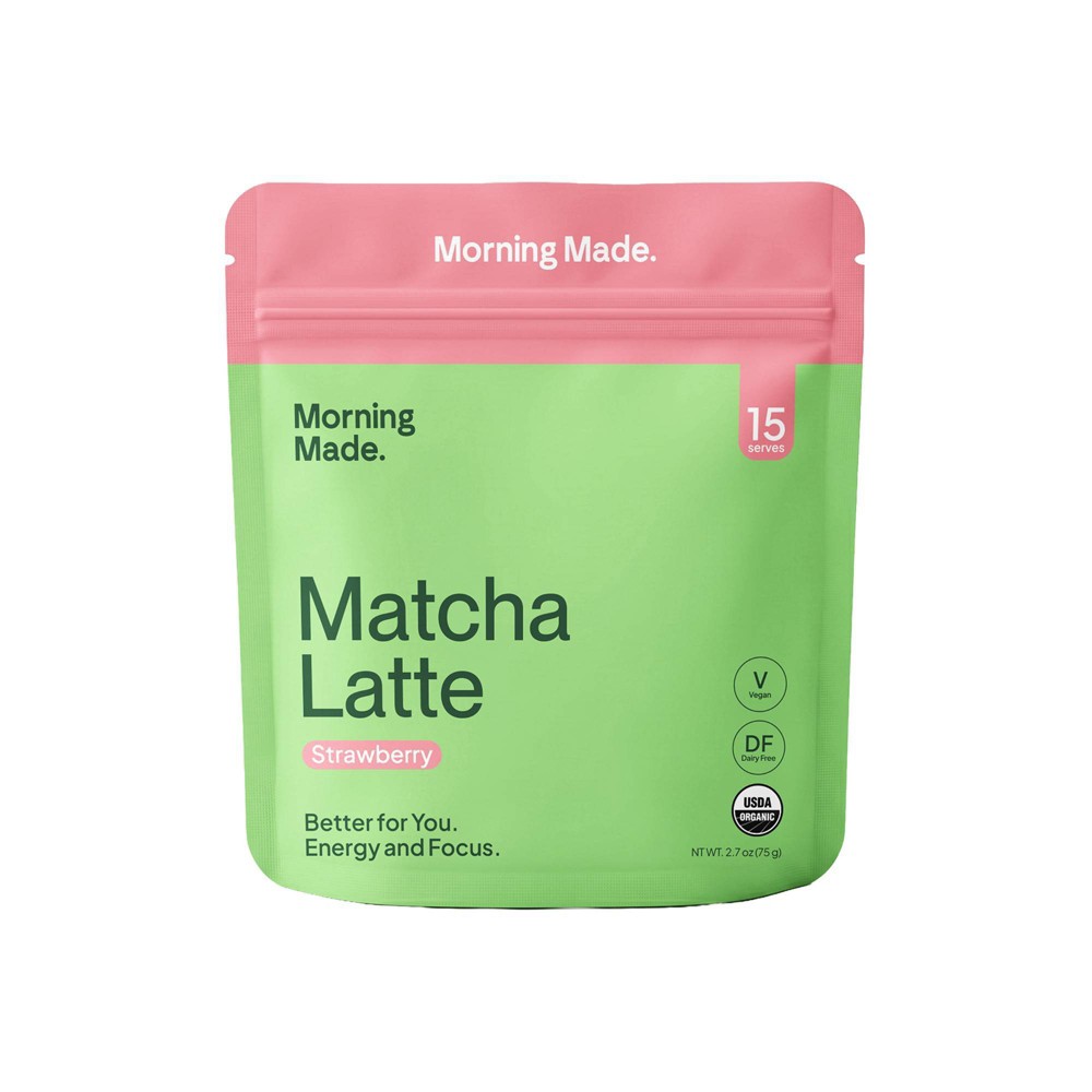 Morning Made Strawberry Matcha Mix - 2.7oz: Caffeinated