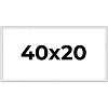 PosterPalooza | Panoramic Textured White Picture Frame - UV Acrylic, Foam Board Backing, Hanging Hardware - 2 of 4