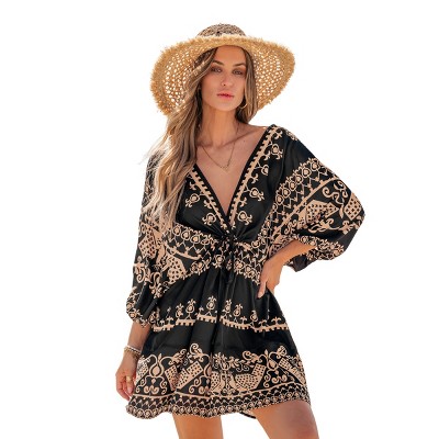 Women's Navy Twilight Mood Ornate Beach Dress - Cupshe