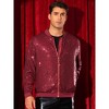 Lars Amadeus Men's 70s Disco Zipper Metallic Shiny Sequin Varsity Jacket - 2 of 4