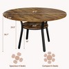 47" Round Farmhouse Dining Table for 4-6 People - Kitchen & Living Room Table with Storage Shelf (Table Only) - 2 of 4