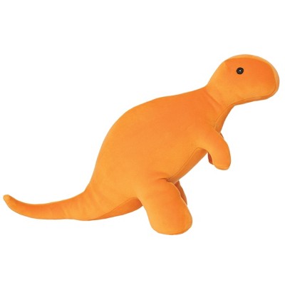 orange dinosaur stuffed animal