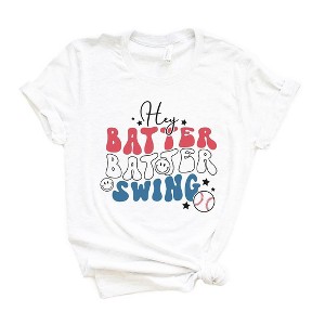Simply Sage Market Women's Batter Batter Red White Blue Short Sleeve Graphic Tee - 1 of 3