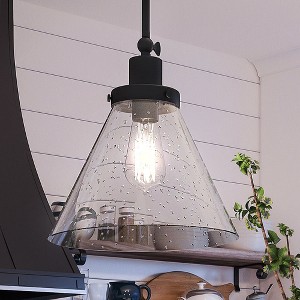Urban Ambiance Luxury Traditional Pendant 12.5''H x 12''W,  Midnight Black Finish,  Pawtucket Collection, UHP4000 - 1 of 4