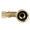 Certified Appliance Accessories® Dishwasher Elbow with Nut & Compression Ferrule, 3/4" FGH (Female Garden Hose) x 3/8" MIP (Male Iron Pipe) in Gold - 3 of 4