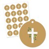Big Dot of Happiness Elegant Cross - Religious Party Favor Gift Tags (Set of 20) - 2 of 4
