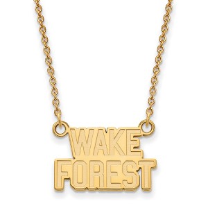 Black Bow Jewelry 14k Yellow Gold Wake Forest Demon Deacons NCAA Necklace 18 Inch - 1 of 4