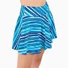 Calypsa Women's High Waisted Chlorine Resistant Flowy Swim Skirt With Attached Shorts - 2 of 4