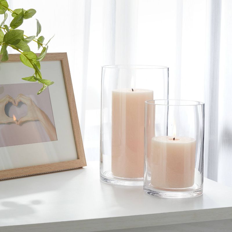 Clear Hurricane 3&#34; x 4&#34; Pillar Candle Holder - Room Essentials&#8482;, 3 of 5